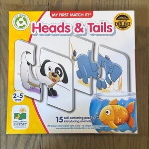 The Learning Journey Heads & Tails Animal Puzzle Set - Colorful